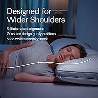 Vista 2 de DreamyBlue Almohada de Zafiro con Refuerzo • Loft Ajustable, Funda de Lujo, Relleno de Espuma Viscoelástica Triturada con Cuentas de Enfriamiento •