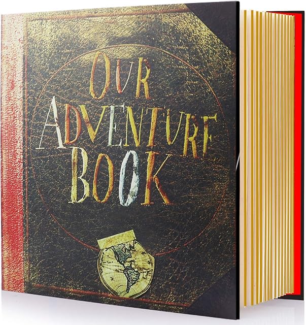 Sunstudio Self Adhesive Photo Album, Our Adventure Book Magnetic Scrapbook Album DIY Albums for Wedding Anniversary Family