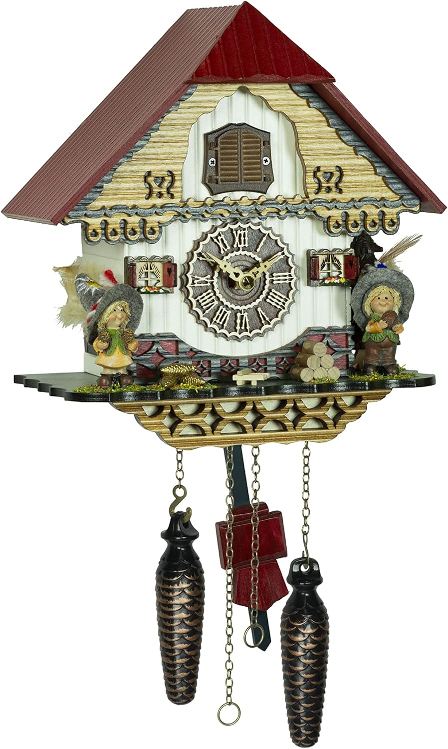 Trenkle Quartz Cuckoo Clock Black Forest House with Music TU 4256 QM