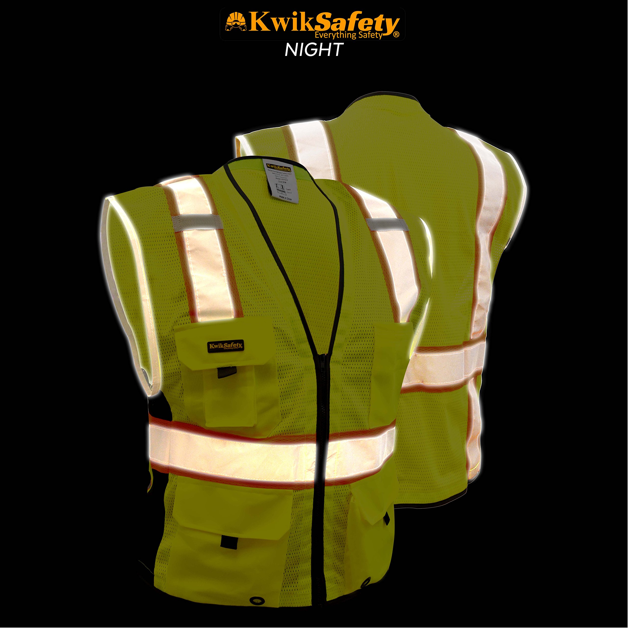 KwikSafety (Charlotte, NC) BIG KAHUNA Class 2 ANSI Safety Vest OSHA