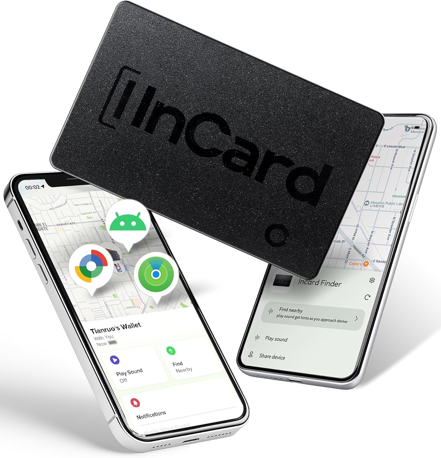 Wallet Tracker Card Certifer by Apple Find My & Google’s Find Hub(Find My Device) Wallet Finder, 5 Years Battery Life Bluetooth Tracker, Smart Card for Passport, Luggage, Android Air Tracker