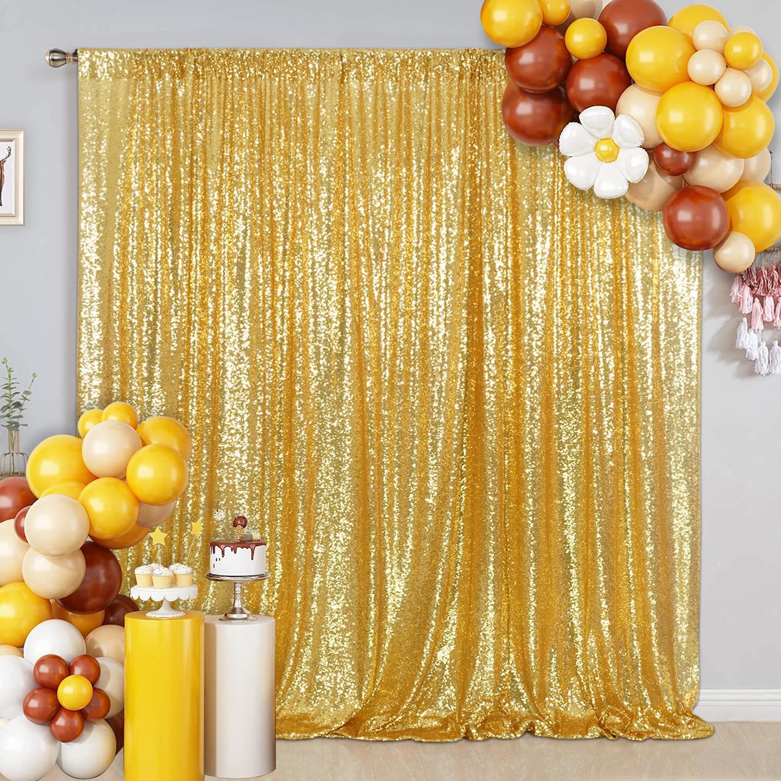 Eternal Beauty 305x305cm Pink Shinny Sequin Photography Backdrop Party Prom Wedding Youtobe Banquet Photo Background (10x10 feet) — view 36