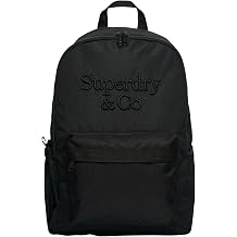 Superdry Men's Company Logo Backpack, Black/Black, One Size