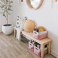 Vista 168 de OrganiHaus Narrow Storage Bins 15x06in, Small Closet Bins for Shelves, Bathroom Storage Baskets for Shelves, Narrow Baskets, Fabric Organizer with