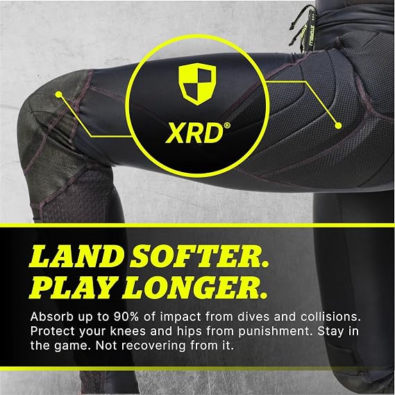 Storelli Womens NoBurn BodyShield GK Goalkeeper Leggings Padded Soccer Goalie Pants with XRD Impact Protection