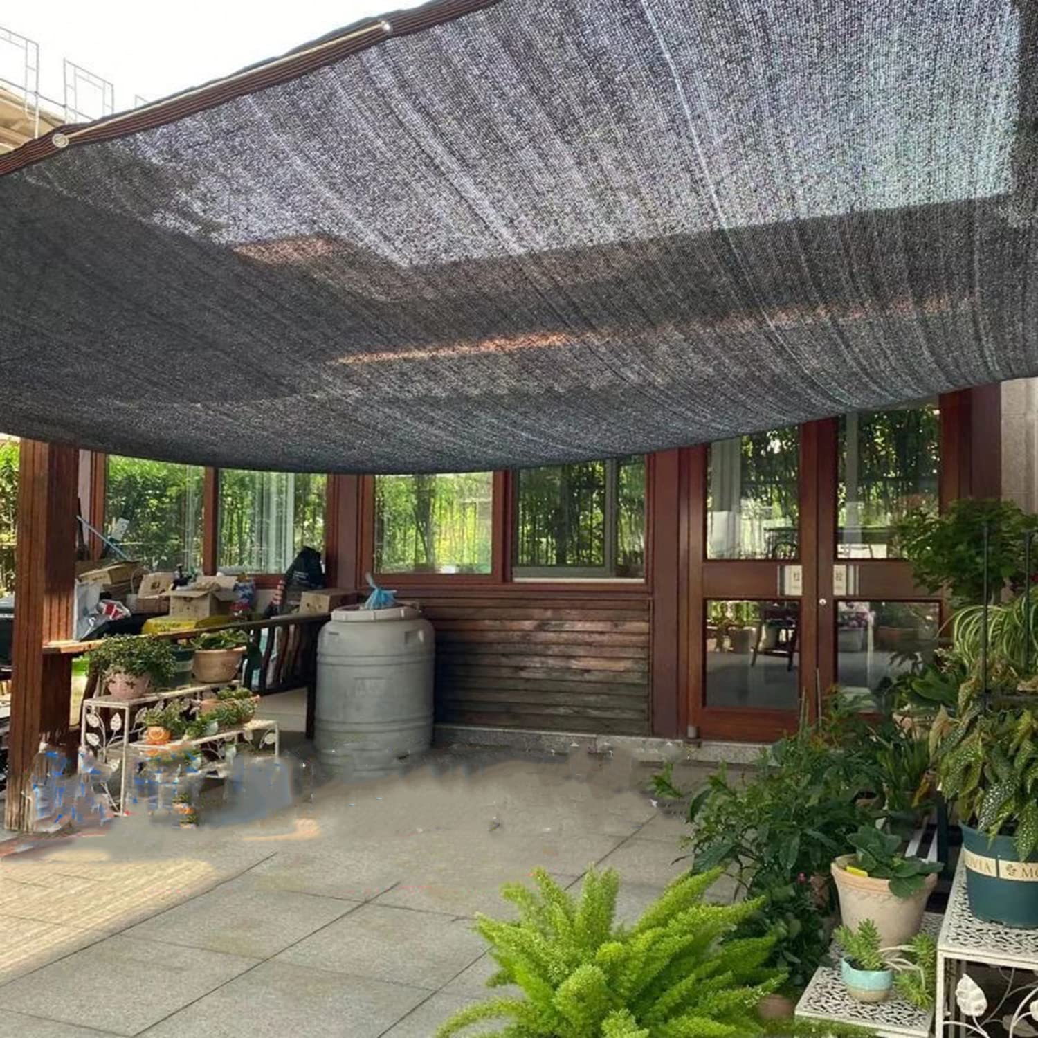 WQPMNYG Shade Cloth with Grommets – UV Resistant Garden Mesh Canopy for Outdoor Patio and Yard Cover