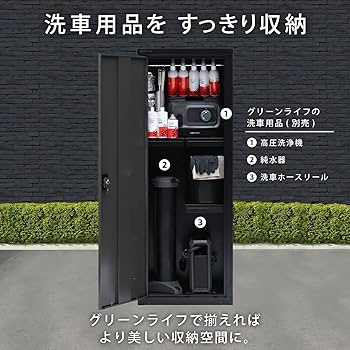 Amazon | グリーンライフ 物置 収納庫 屋外 大型【日本製】 ハーフ棚板