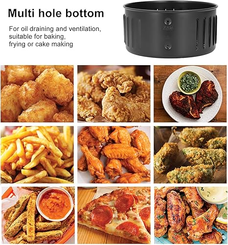 Miniatura 9 de Tissting Cesta para freidora de aire de 2.75 cuartos de galón, 7.5 x 3.7 pulgadas, escurridor reutilizable antiadherente para freír hornear a la