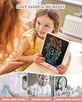 LCD Writing Tablet 10 Inch, Colorful Electronic Doodle Board Drawing Tablet, Memo Board, Drawing Pads with Lanyard, Travel Educational Toys Gifts for Kids Toddlers Age 3 4 5 6 7 8 9 Years Girls(Pink