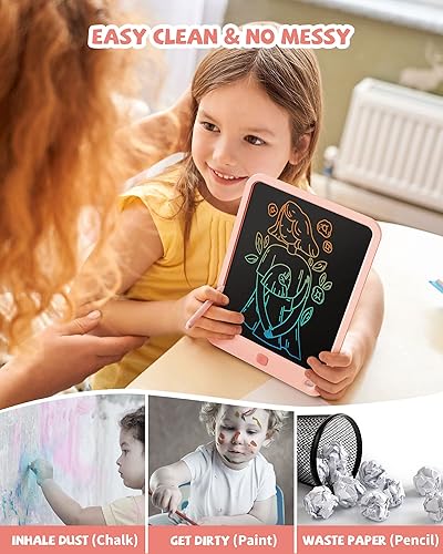 Miniatura 6 de Tableta de escritura LCD de 10 pulgadas, juguetes para niños de 3, 4, 5, 6, 7, 8, 9, 10 años, tableta de dibujo colorida, regalo para niños pequeños