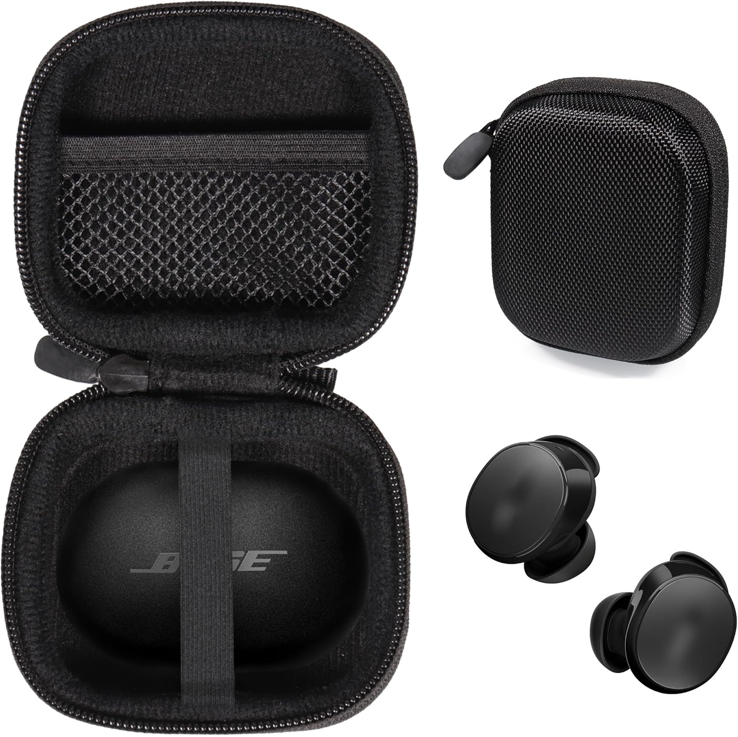CaseSack Case for Bose New QuietComfort True Wireless Noise Cancelling Earbuds (Black)