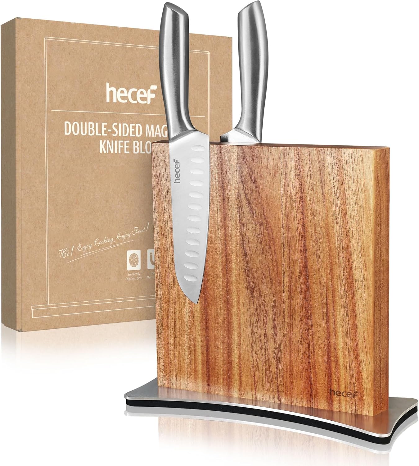 hecef Magnetic Knife Block Holder Rack Magnetic Stands with Strong Enhanced Magnets Multifunctional Storage Knife Holder