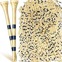 Vista 8 de Jadive Camisetas de golf de bambú de 3-1/4 pulgadas de largo establo de madera para actividades de golf, color natural y azul