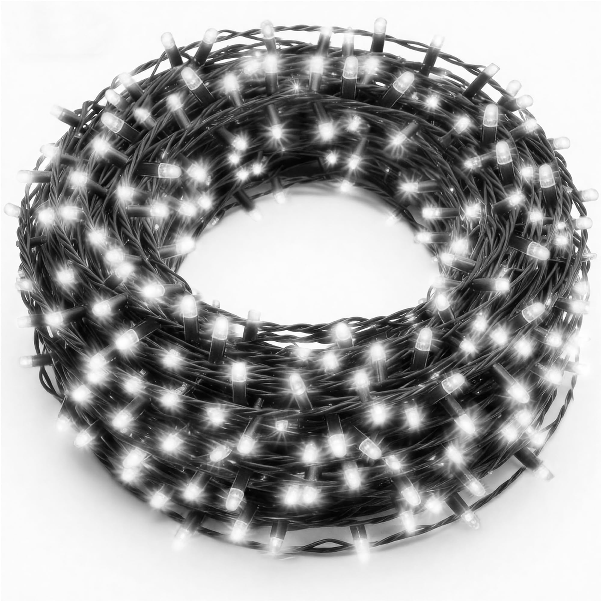 50m LED Lichterkette Außen/Innen - 400 LED Weihnachtsbaum Lichterkette mit 8 Modi, Timer & Speicherfunktion für Weihnachten, Garten, Balkon, Party (Kaltweiß)