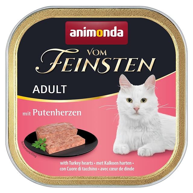 Foto 3 de 3 de Vom Feinsten Alimento para Gatos húmedo con Corazones de Pavo (6 x 100 g)