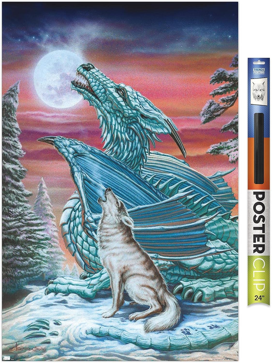 Trends International Ed Beard Jr - Moonsong Wall Poster, 34L x 22.4W, Premium Poster & Clip Bundle