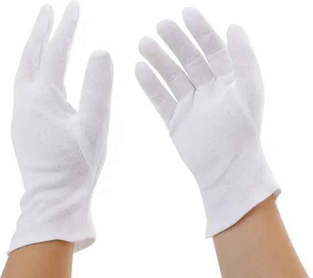 Gants coton pharmacie Incutex - 2 paires blancs taille M - Confort et réutilisables