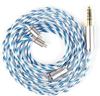 KBEAR Frost リケーブル 6N 2芯対撚り71芯単結晶銅金メッキ Hi-Fiイヤホンアップグレードケーブル イヤホン交換用 6N単結晶銅 科学的Hi-Fiチューニング構造 質感の良い低音域/中域はよりクリアに/高域はさらに豊かなディテール 航空グレードのアルミニウム合金CNC+陽極酸化処理 (2pin4.4mm)