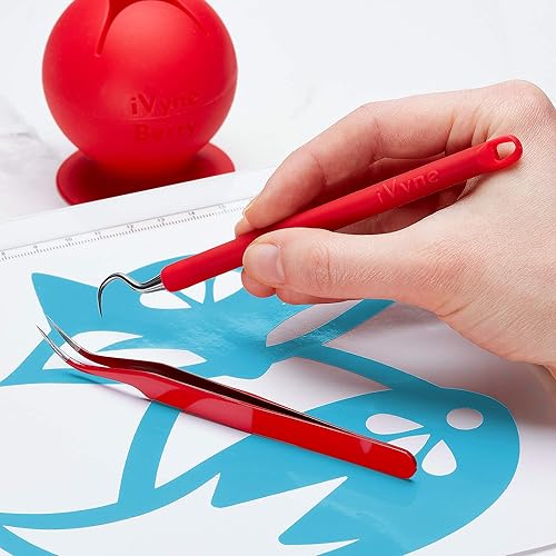 Miniatura 10 de iVyne Herramientas de deshierbe de bayas y silicona, desbrozadora de vinilo de succión, pinzas para manualidades, soporte para colector de chatarra,