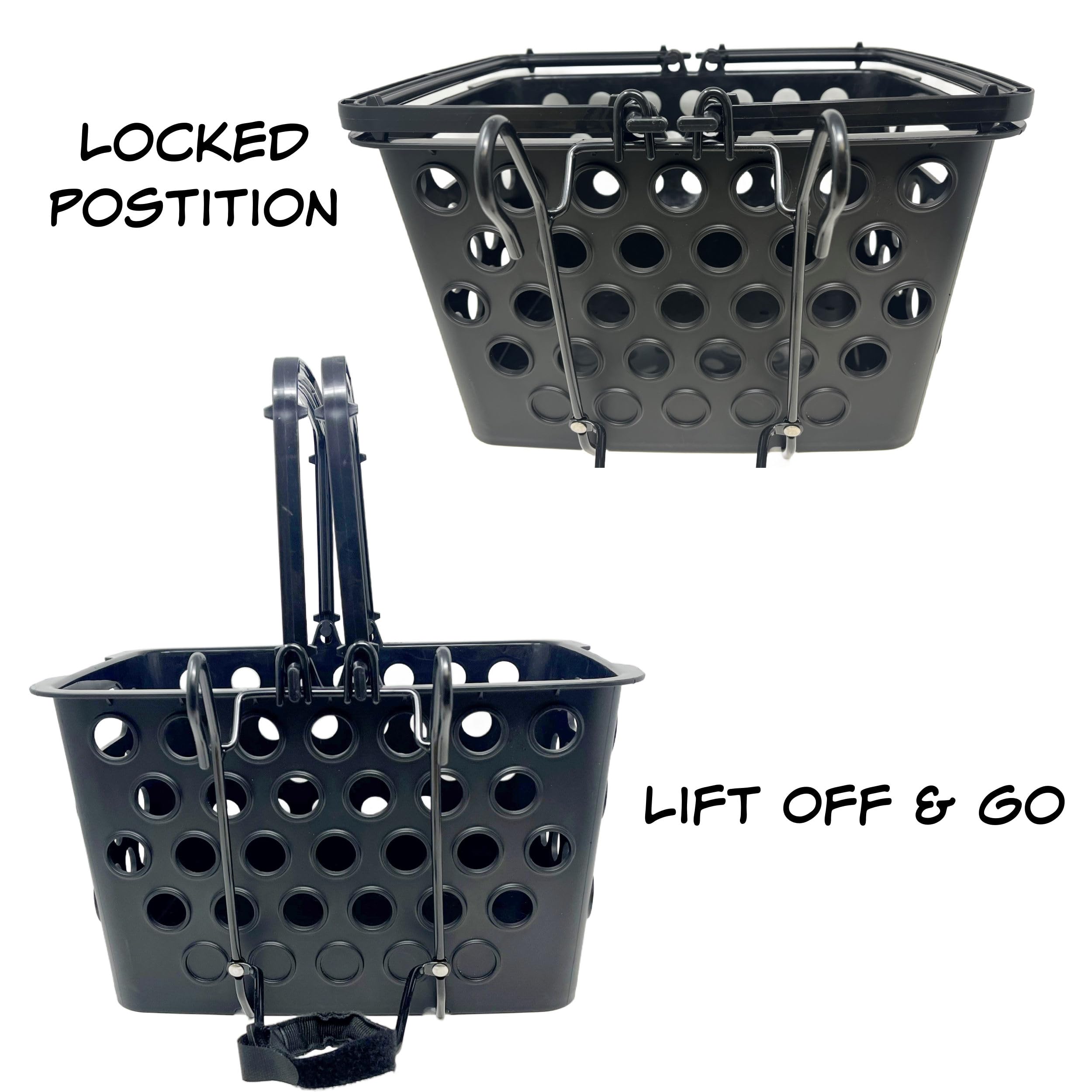 Bikase Lift Off Basket for Bicycle - Handlebar Mount Bike Basket