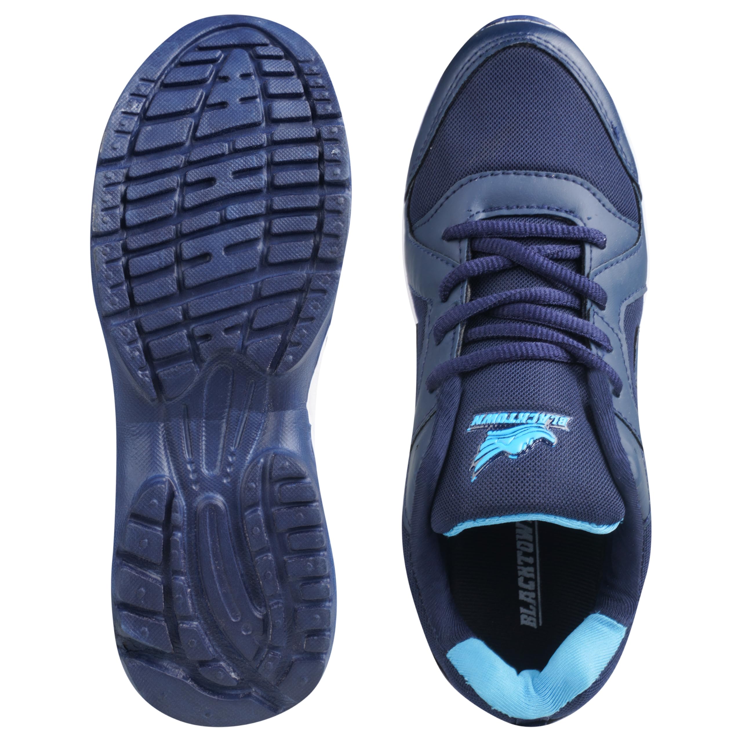 BLACKTOWN Men's Running Shoes | Mesh Upper | EVA Sole | Lace-Up Closure for Secure Fit | Navy Sky, Size: 9 2