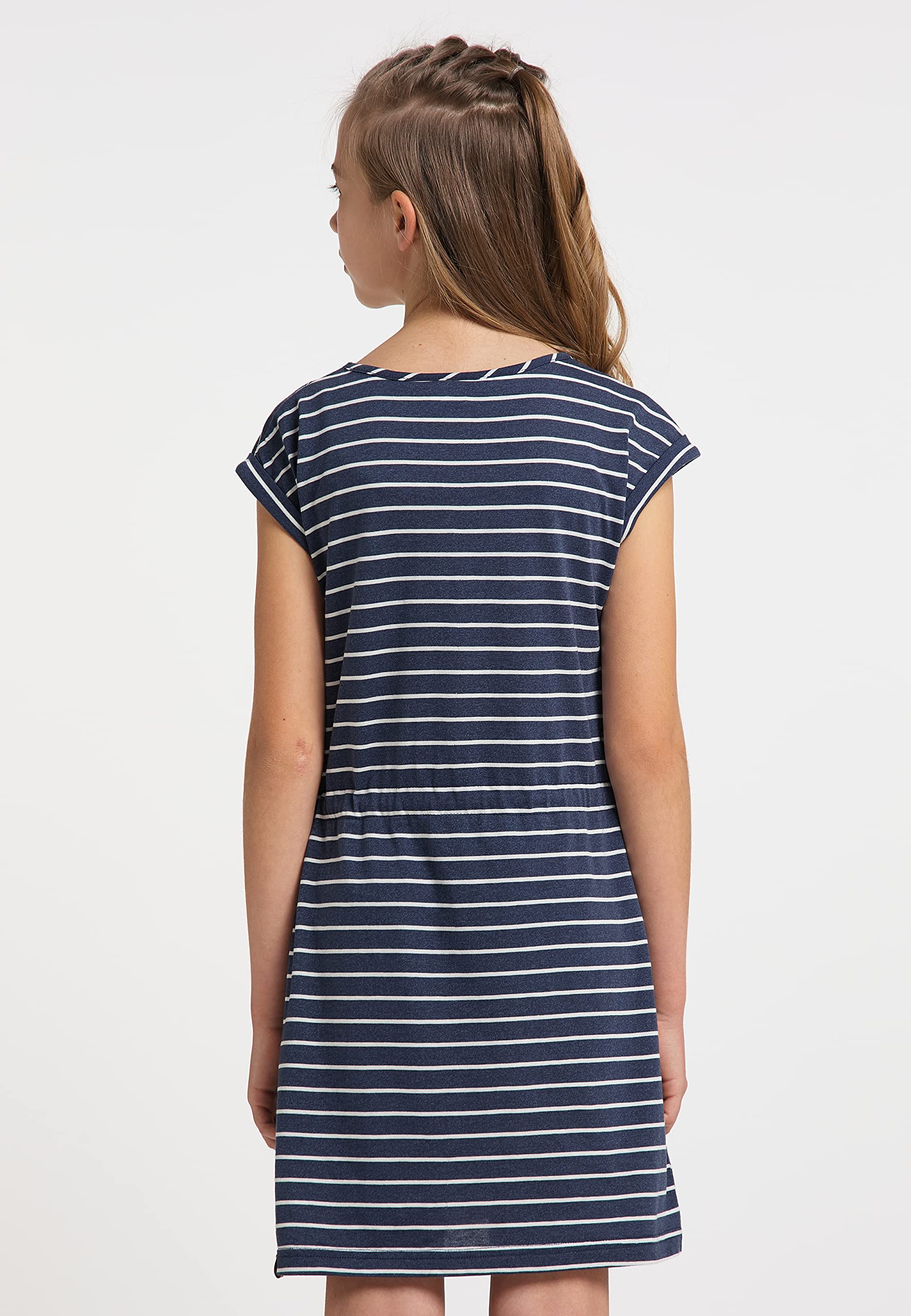Ragwear Mädchen Kleid Lippi Stripes Dress Sommerkleid gestreift Marine aus weicher Baumwolle