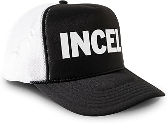 Incel Snapback Mesh Trucker Hat Black/White