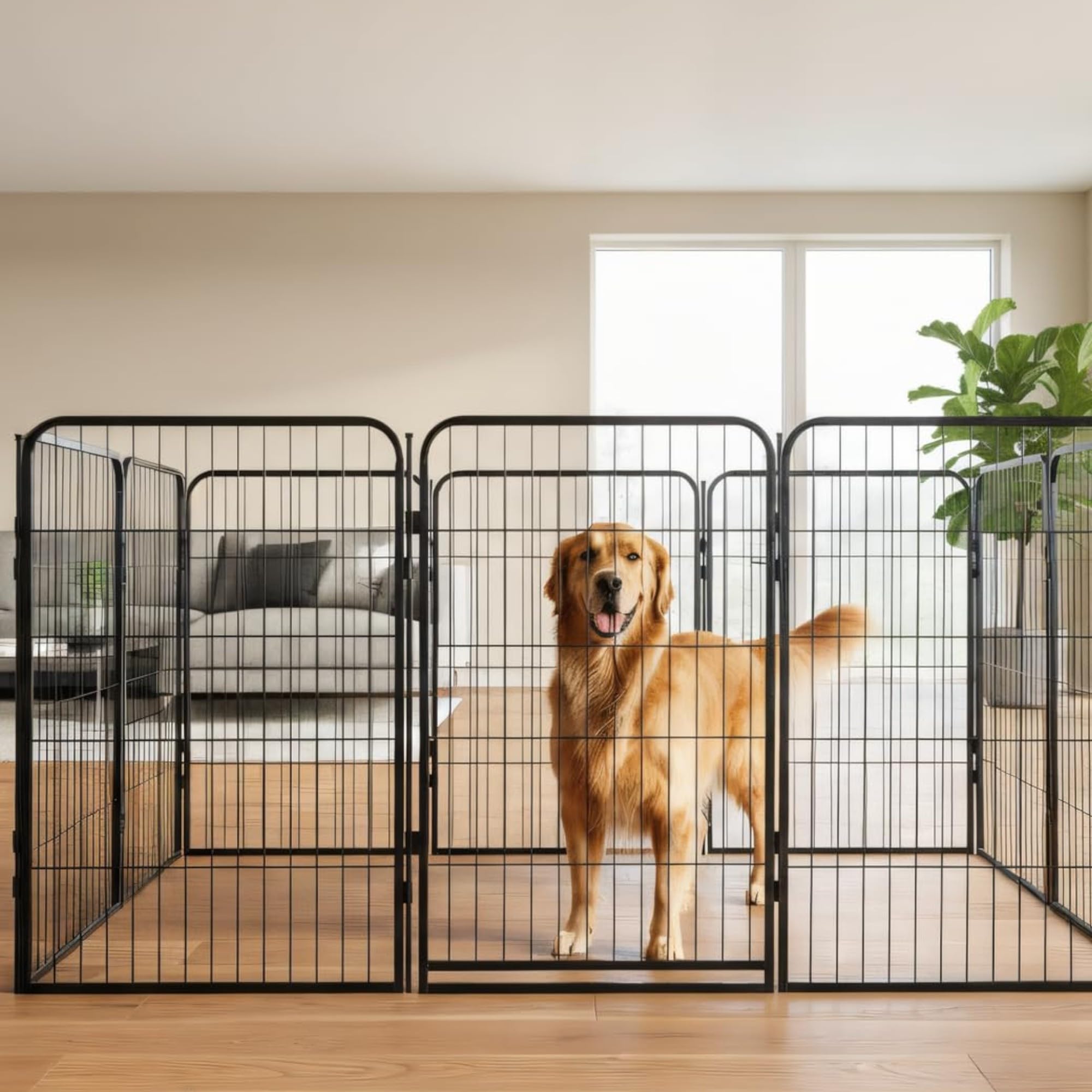 犬用サークル　ブラック 8枚パネル Amazon | Kozy Kennels 屋内犬用ベビーサークル - 24インチ、小型犬と