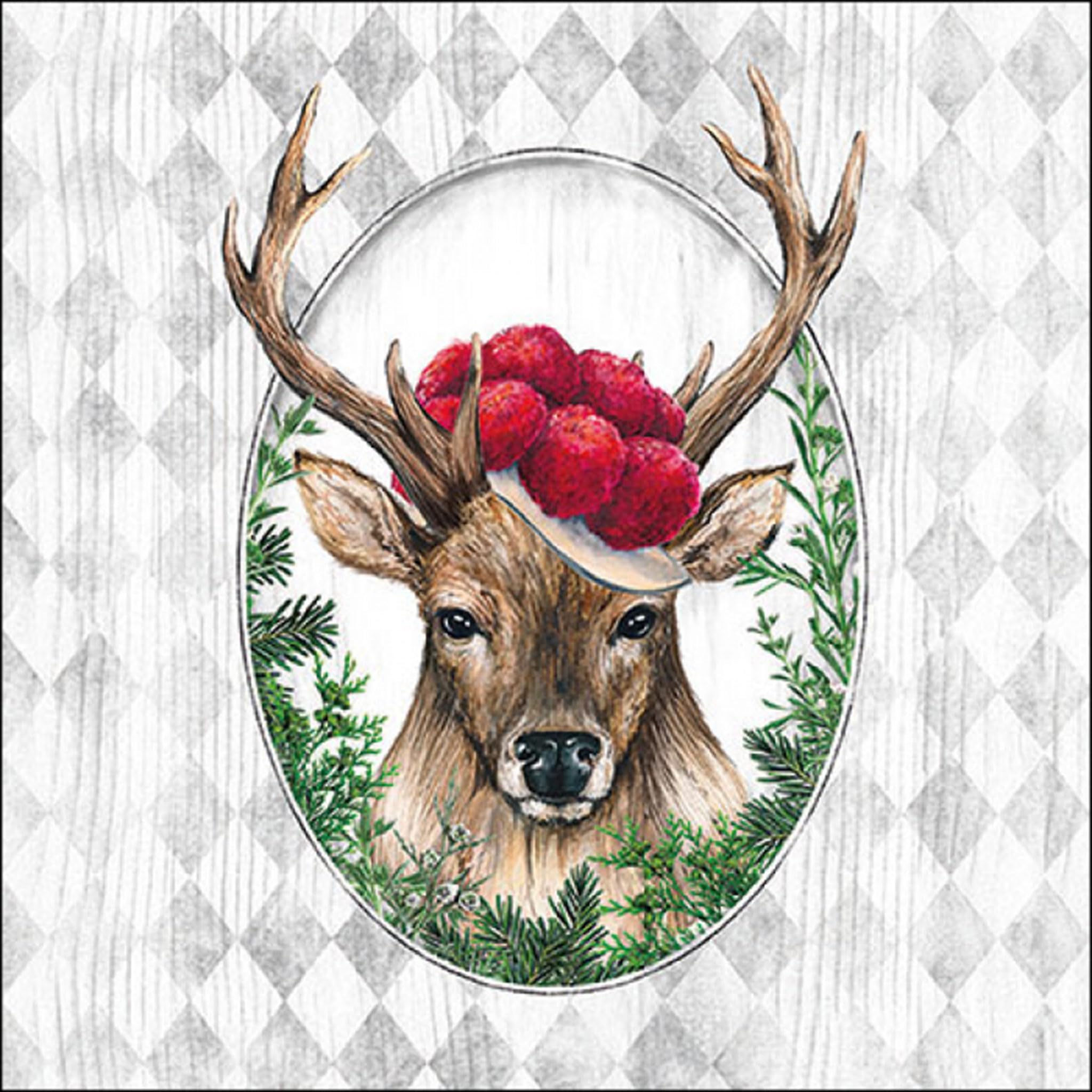 Ambiente Papierservietten – 3-lagig, Kirschblütengrau, 20 Stück, 33 X 33 Cm, FSC-zertifiziert