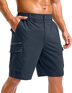 Men's Hiking Cargo Shorts with 7 Pockets Lightweight 9" Outdoor Casual Shorts for Men Trip Work Camping Fishing Golf