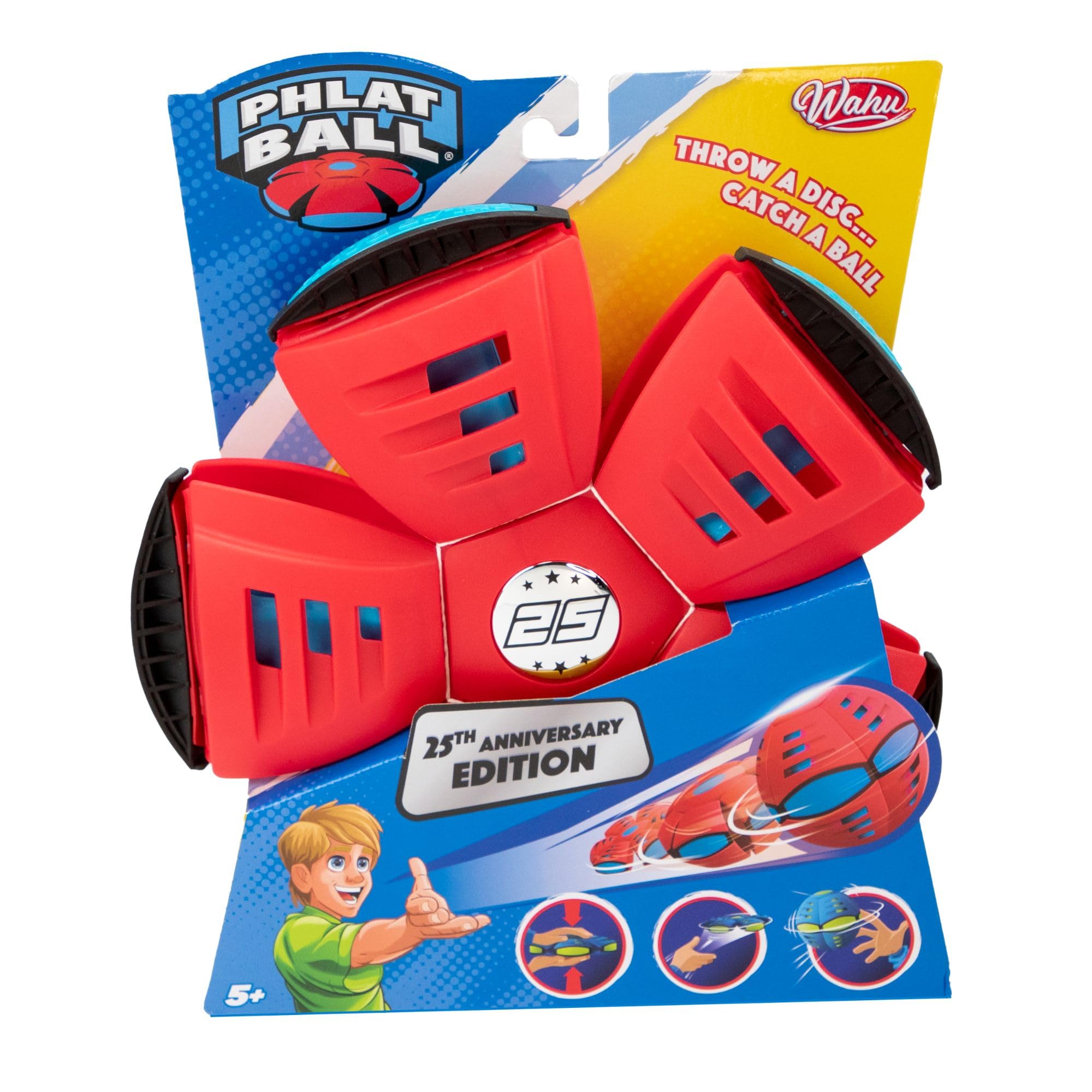 WAHU Phlat Ball Large - Red (23cm) | Throw a Disc... Catch a Ball | Perfect for the Garden or the Beach | Kids Outdoor Toys | Ages 6+