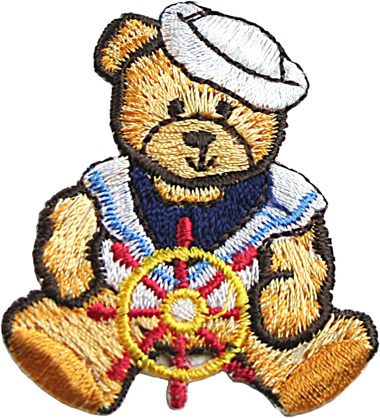 Nautical Sailor Pirate Cute Teddy Bear Embroidery Iron On Patch Applique (Sailor Bear)