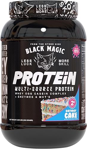 Miniatura 9 de Black Magic - Proteína multifuente - Complejo de suero de leche huevo y caseína con enzimas y polvo MCT - Pre entrenamiento y después del