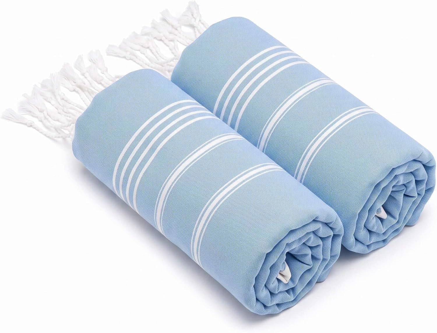Turkish Towels 2 Pcs, Beach Towels, Soft - 100% Cotton Spa, Hammam and Bath Towel – Fast Drying - 35"x70", Vacation Essential - Machine Washable, Travel & Camping - Reinforced Hems, Super Absorbent