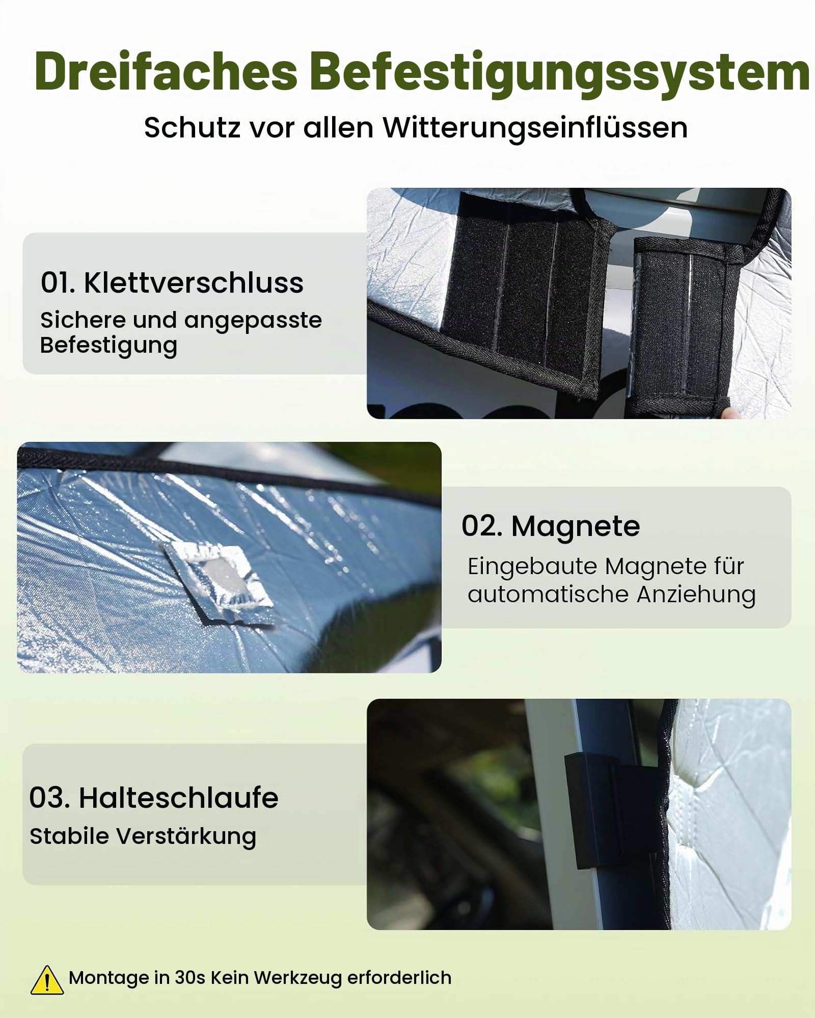 FoundGo Wohnmobil-Frontscheibenabdeckung mit Reißverschlüssen Aluminum Silberne Scheibenabdeckung Wärmeisolierend mit Tasche, passend für FIAT Ducato, Peugeot Boxer, Citroen Relay X250/290 ab 2006