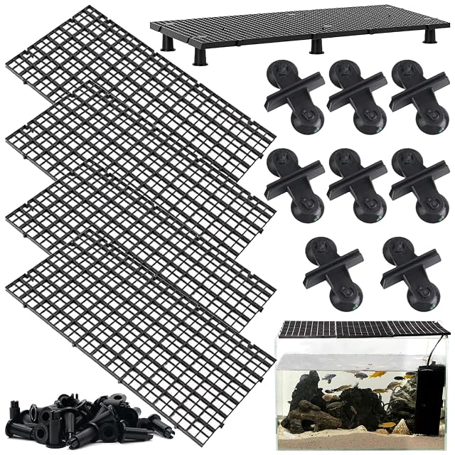 Seutmrou 4 Piezas Separador para Acuario con 8 Clips de Ventosas y 24 Soportes