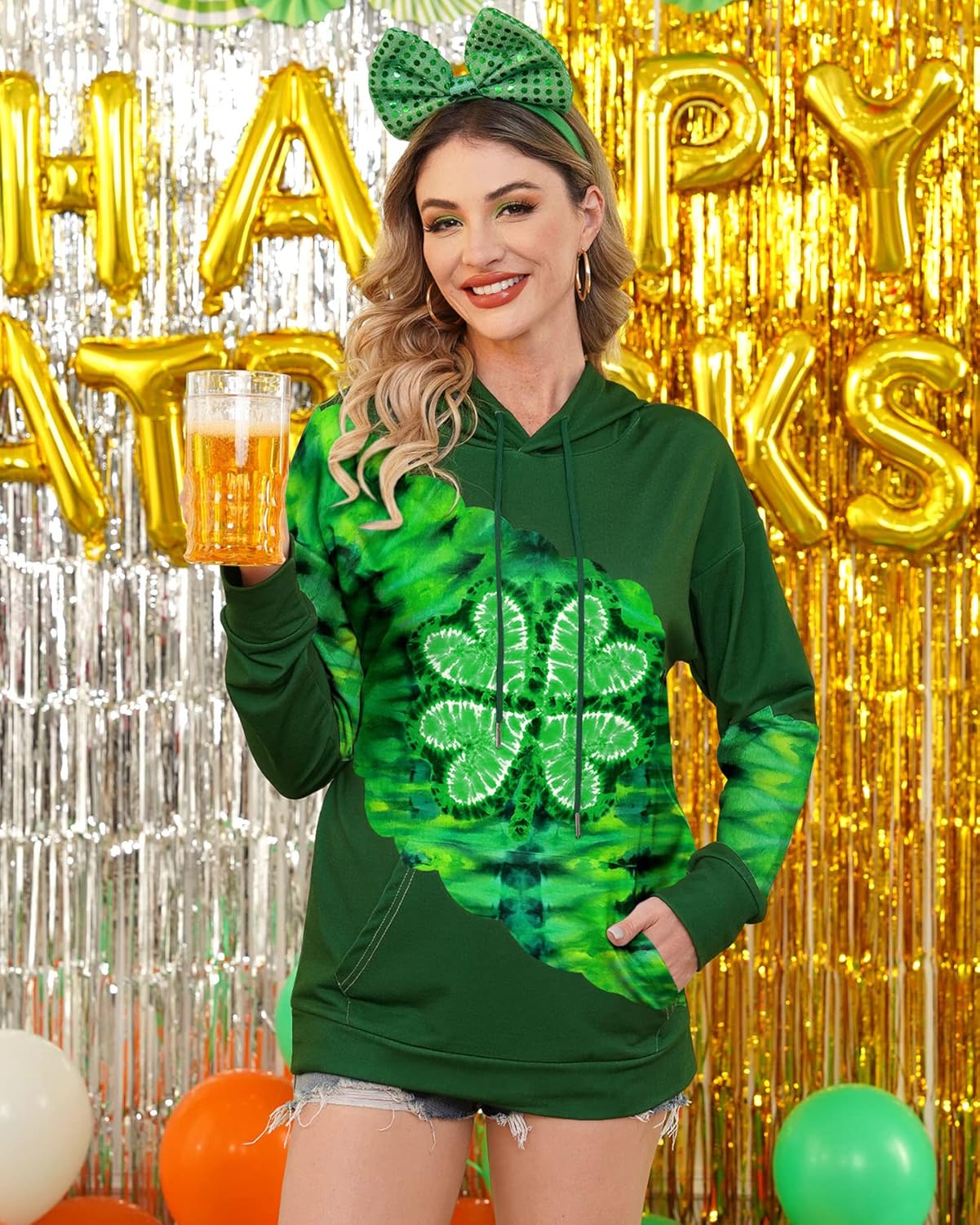 For G and PL Women's St. Patrick's Day Lucky Green Irish Hoodie Collection S-XXL - Image 5