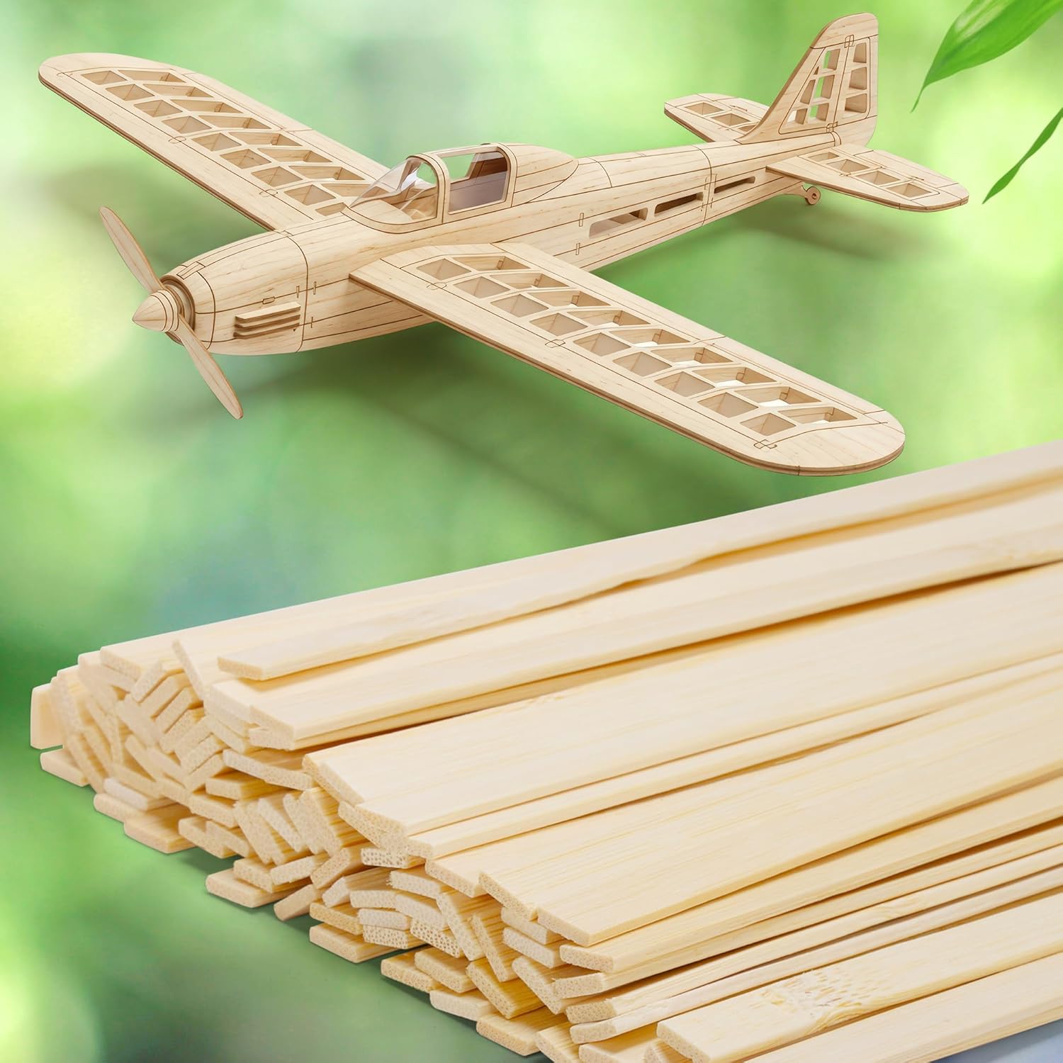 Pllieay 400 Pieces Bamboo Sticks Wood Extra Long Sticks for Crafting (15.7 Inches Length × 3/8 Inches Width)