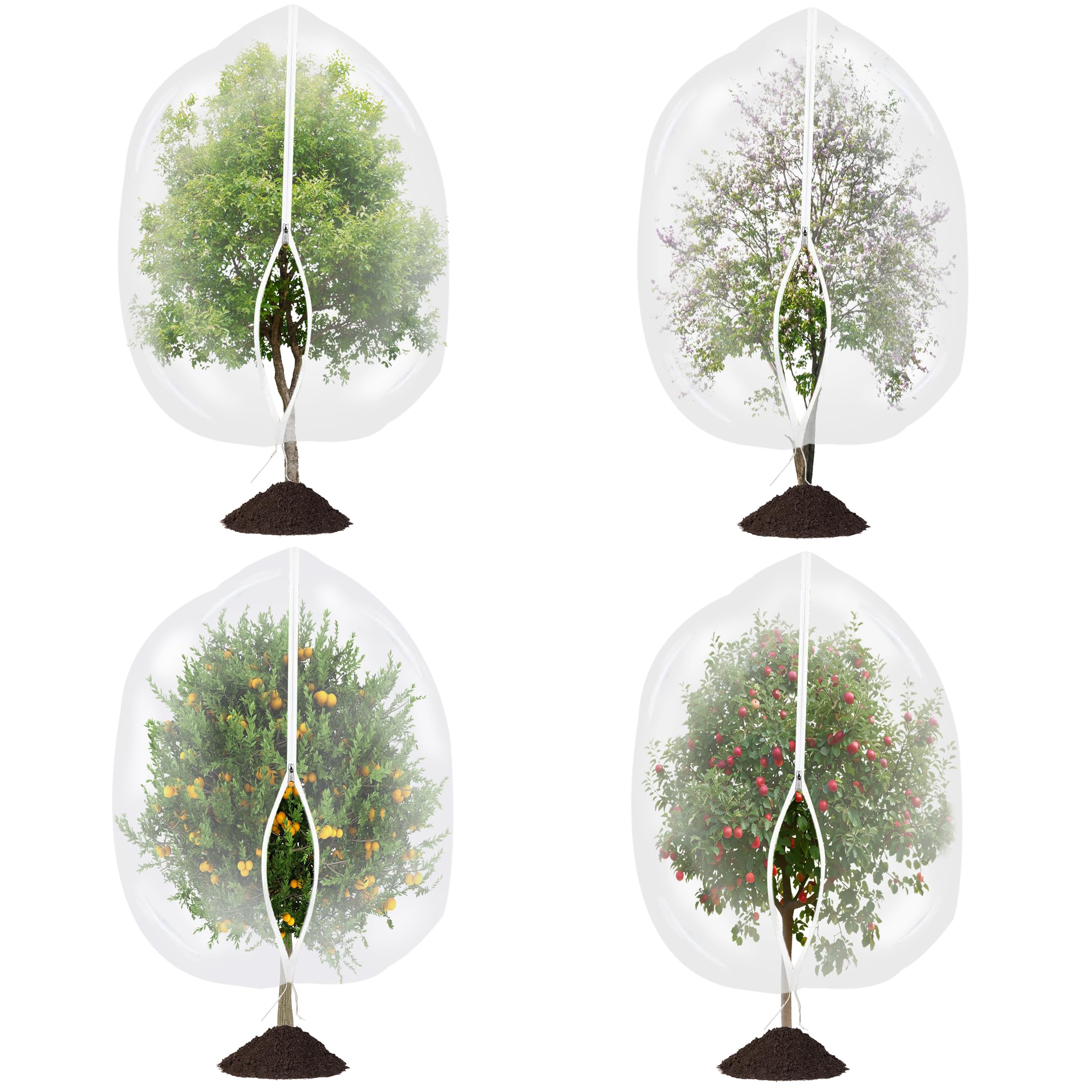 afzdby Large Garden Mesh Netting with Zipper and Drawstring,Plants Cover Protection from Anti Birds,Bugs,Cicadas,and Insects-Pest Barrier Bag for Blueberry Bushes,Tomatoes,Citrus,Fruit Tree