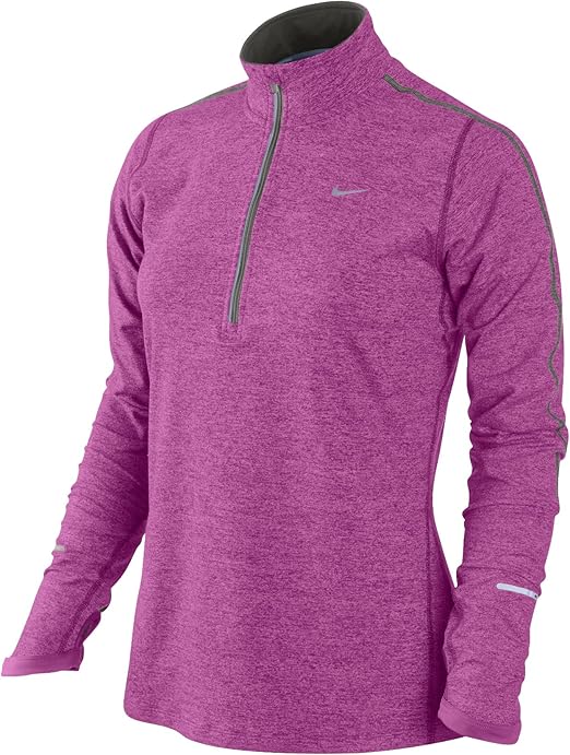 nike pink element half zip top