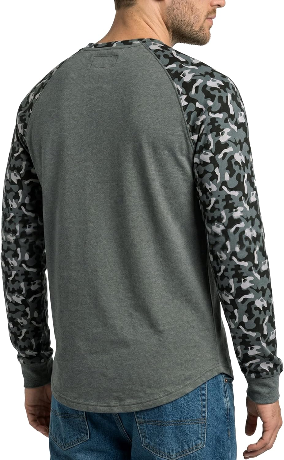 BOCOMAL FR Shirts Flame Resistant Henley Printed and Camo Two Tone 7oz Men's Fire Retardant Work Shirts