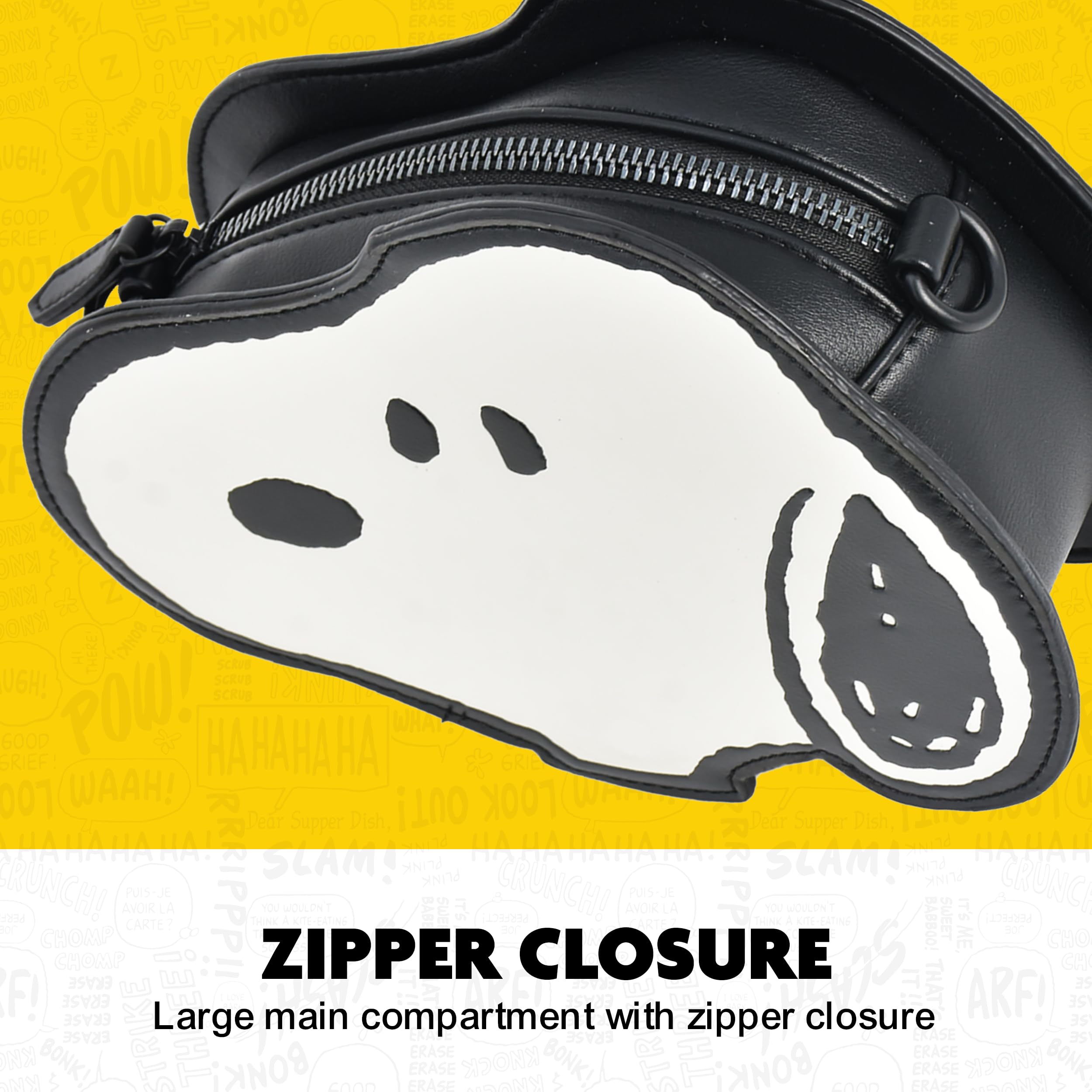Peanuts Crossbody Bag Mini Verstellbare Umhängetasche für Damen und Herren