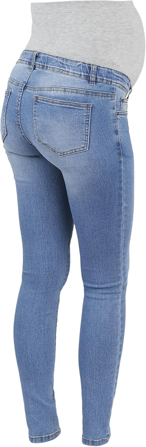 Jeans Slim Medium Mamalicious Per Donna | Vita Media Con Cotone Riciclato - Foto 9