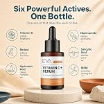 Eva Naturals Vitamin C+ Serum for Face – Anti Aging Facial Serum with Retinol, Salicylic Acid, Niacinamide & Hyaluronic Acid – Dark Spot, Fine Line & Wrinkle Support for Radiant Skin