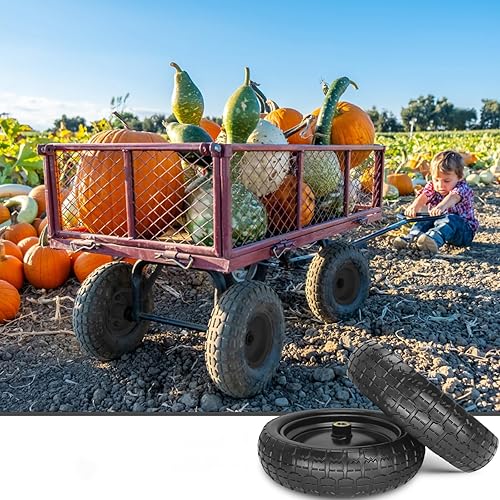 Miniatura 2 de Neumático y rueda sólidos sin planos de 13 pulgadas para carrito Gorilla con orificio de eje de 58 pulgadas, cubo de desplazamiento de 2.1 pulgadas