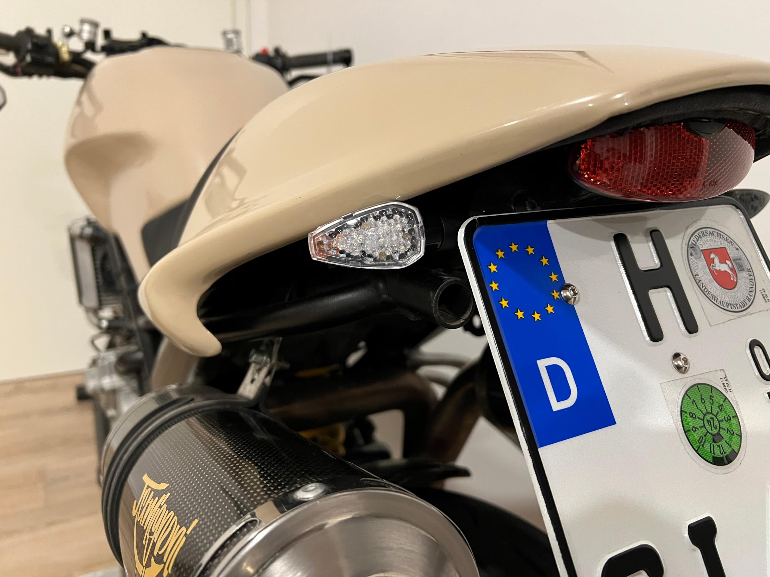 Motorize Kompatibel für KTM RC 125 390 690 790 890 1290 Duke - 4 LED Blinker Klar Widerstände [E-Prüfzeichen]
