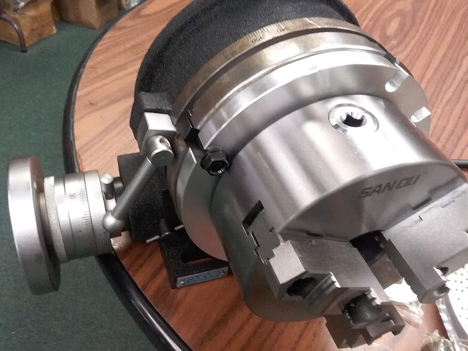 8" Precision Horizontal & Vertical Rotary Table w. 3jaw Chuck & Index Plates
