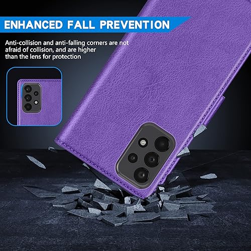 Miniatura 7 de ZZXX Funda tipo cartera para Samsung Galaxy A23 5G4G con bloqueo RFID, ranura para tarjetas, función atril, cierre magnético, funda protectora de