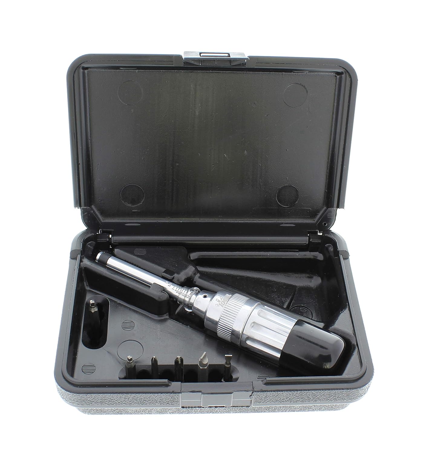 IDEAL Electrical 35-936 Torque Screwdriver Kit [7 Pieces] – 0 to 36 Lb. Adjustable Torque Screw Driver w/Phillips, Flat, Square Bits. Driver Bit Set