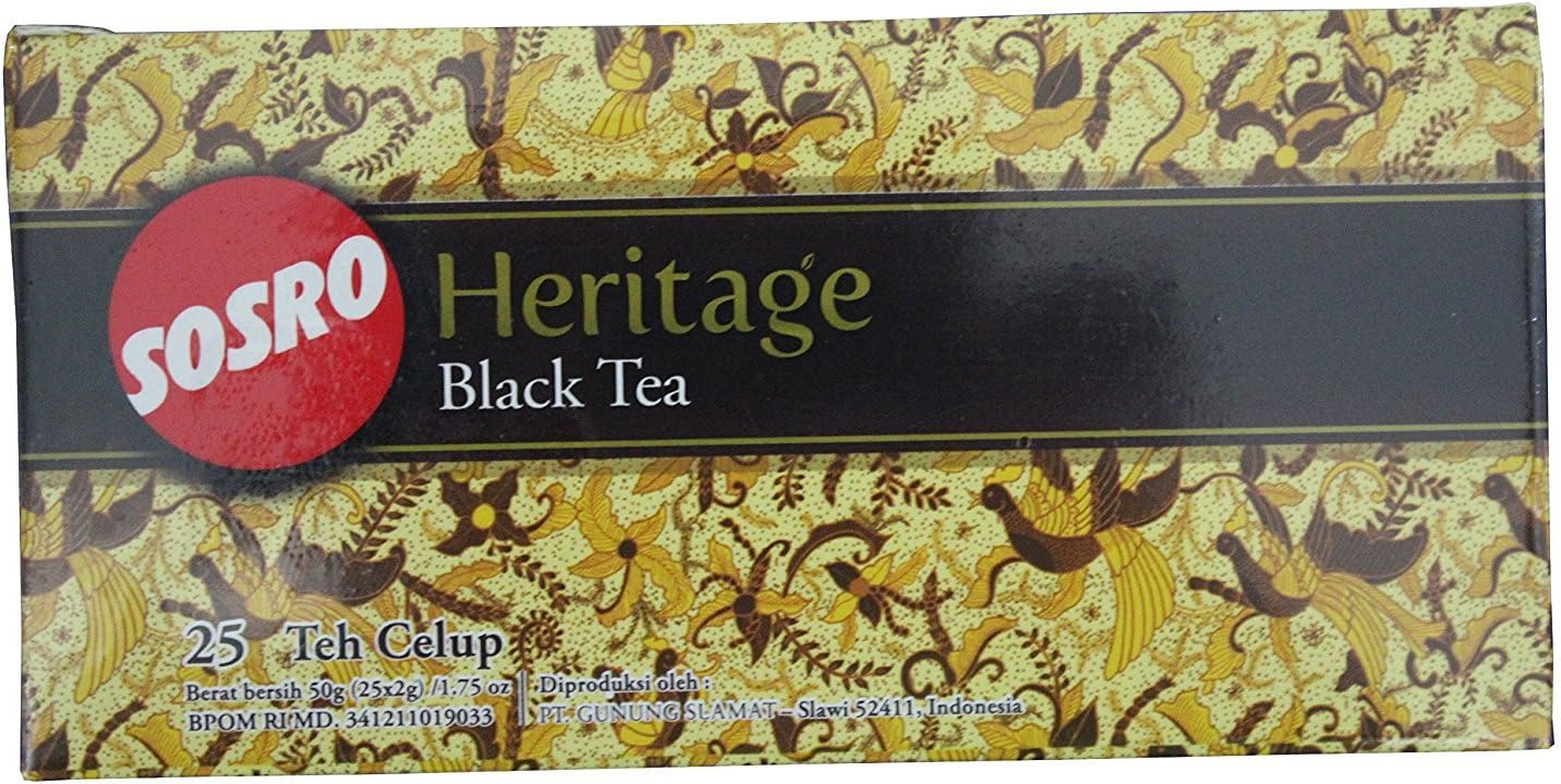 Indonesian Sosro Heritage Black Tea - 25 Teabags Per Box